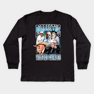 Diabeetus Wilford Brimley - 90's bootleg hip hop Kids Long Sleeve T-Shirt